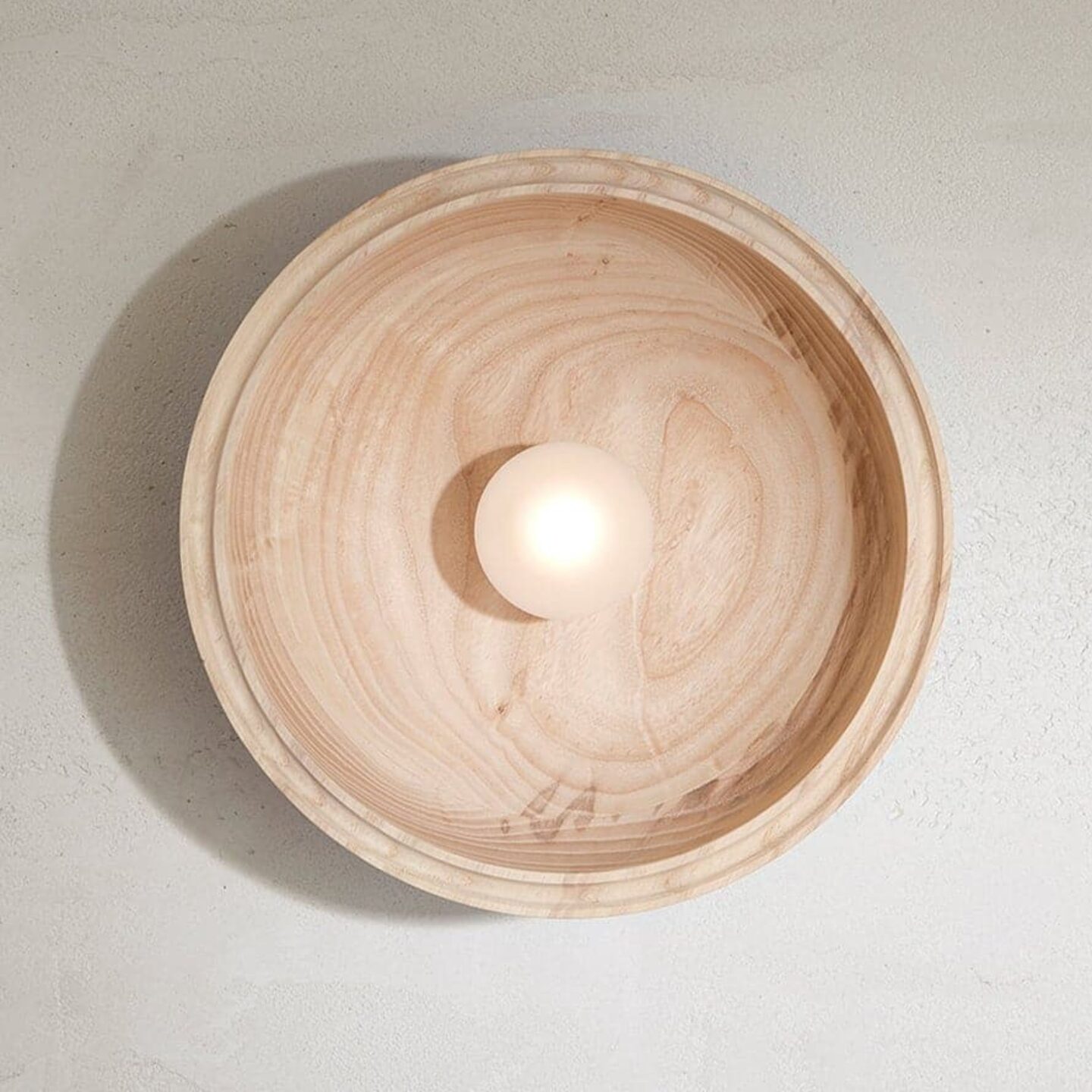 Selene Surface Sconce Large Ash & Brass